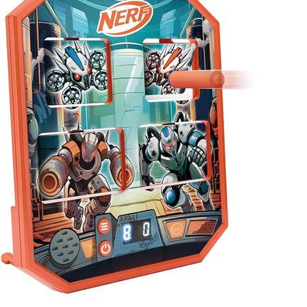 NERF Bot Arena Clash Electronic Target Game – Interactive Foam Dart Blaster Game with Sound FX, Score Display & 4 Modes