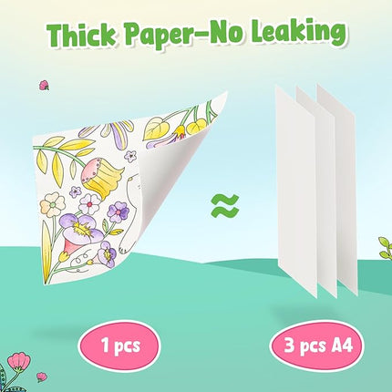 JoyCat Paint with Water Coloring Books for Toddlers, Watercolor Painting Sets for Kids Ages 3-5 4-8, Arts and Crafts Drawing Activities Toy Birthday Gift for Boys Girls (Spring)