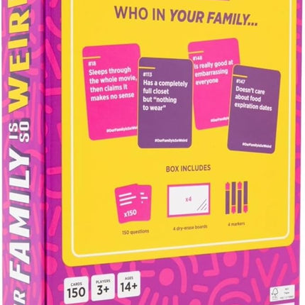 DSS Games Our Family is So Weird - A Fun Family Party Card Game to Decide Who’s Most Likely to Idea for Kids, Adults & Groups | Halloween | Great for Conversation Starters, Family Game Night