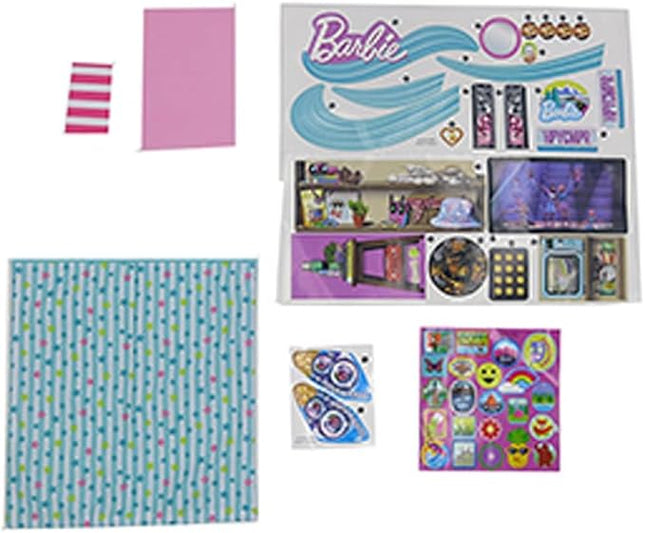 Replacement Label Sheets, Barbie Size Rug, Blanket and Towel for Barbie Doll Dream Camper Vehicle Playset - HCD46