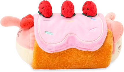 Anirollz Kittiroll Plush in Roll Cake Outfitz – Kawaii Stuffed Animal with Removable Costume – Cute Squishy Plush Toy Gift for Girls & Kids