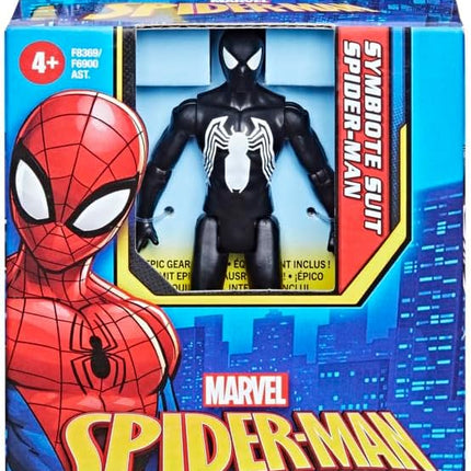 Marvel Epic Hero Series Symbiote Suit Spider-Man Action Figure, 4-Inch Toy with Accessory, Kids Ages 4 and Up, Medium