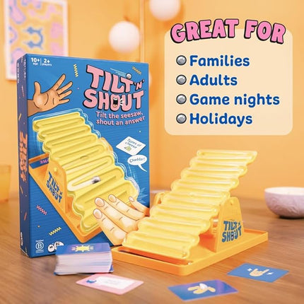 Big Potato Tilt ’n’ Shout – Fast-Paced Family Board Game for Adults & Kids | Shout Out Trivia Party Game with Categories & Bonus Content | New Board Games 2025