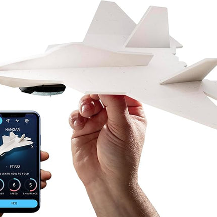 POWERUP The 4.0 F-22 Raptor® Foam Jet Kit. DIY Smartphone-Controlled Plane. Outdoor STEM Kit for Hobbyists, Pilots, & Tinkerers. DIY Project for Kids, Teens & Adults. Licensed by Lockheed Martin®