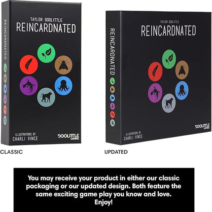 Reincardnated A Turn-Based Deck Drafting Card Game - Strategy Party Game for 2-6 Players on Family Game Night