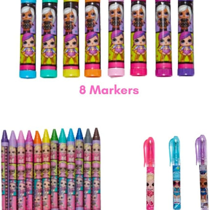 LOL Surprise Deluxe Activity Set for Kids with Carrying Tin, Coloring Sheets, Tattoos, Stickers, & Art Supplies, 200+ Pieces