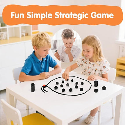 2025 New Magnetic Chess Game Set with 20 Stones & Rope – Portable Multiplayer Magnet Board Game, Fun Strategy Puzzle for Kids & Adults, Family Party Travel Cluster Game, Ideal Gift for All Ages
