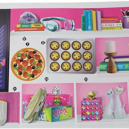 Replacement Parts for Barbie Doll Dreamhouse Doll House Playset HMX10 - Replacement Set of Labels - Stickers