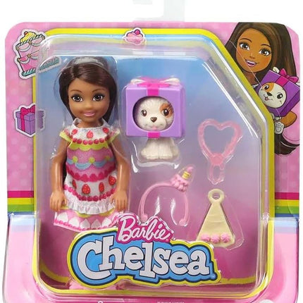 Barbie Club Chelsea Dress-Up Doll (6-inch Brunette) in Cake Costume with Pet and Accessories, for 3 to 7 Year Olds