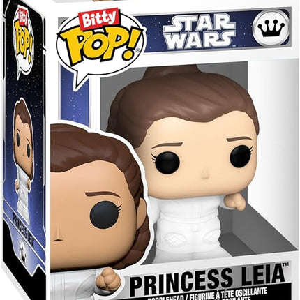 Funko Bitty Pop! Star Wars - Leia, Snowtrooper, Boba Fett, & A Surprise Mystery Figure - 0.9 Inch (2.2 Cm) Collectable - Stackable Display Shelf Included - Gift Idea - Party Bags - Cake Topper
