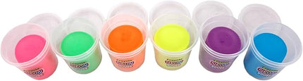 Crayola Neon Dough 20-Pack, 3oz Each - Halloween Party Favors, Classroom Party Favors, Halloween Toys; Non-Toxic, Allergen-Friendly Special Effects Dough with Easy-Carry Handle