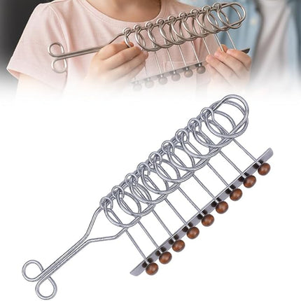 Traditional Brain TeasGame, Classical Metal Chinese 9 Linked Rings Puzzle, Children Educational Toys Gifts for Party Favor Kids Adults Boys and Girls Challenge