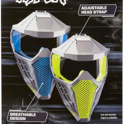 Nerf Hyper Face-Mask - Breathable Design, Adjustable Head Strap, Green Team Color - for Teens,-Adults