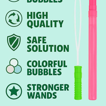 oojami 30 Pack Big Bubble Wands - 14 inches Assortment of Colors Ideal for Party Favors Birthday School Easter Graduation, Bubble Theme Party Value Pack