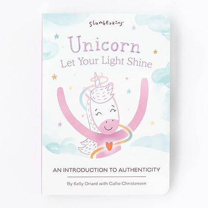 Slumberkins Unicorn Snuggler & 2 Board Books Complete Set Bundle | Promotes Authenticity, Confidence & Healthy Fiendships | Social Emotional Tools for Ages 0+ (Unicorn Snuggler Plush + 2 Board Books)