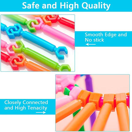 Juboury 1054Pcs Building Toy Building Blocks Bars Different Shape Educational Construction Engineering Set 3D Puzzle, Interlocking Creative Connecting Kit, Great STEM Toy for Both Boys and Girls