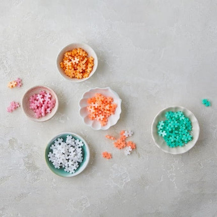 PLUS PLUS 240 Piece Interlocking Building Blocks for Kids, Open Ended Connecting Toys, STEM Bin Mini Manipulatives - Pearl Mix Play Tube & Baseplate