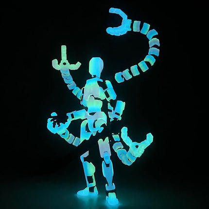 Already Assembled T13 Action Figure Accessories,Dummy 13 T13 Multi-Jointed Movable,for Collectors Desktop Decorations t-13 Movability 3D Printed Toys (Golden)