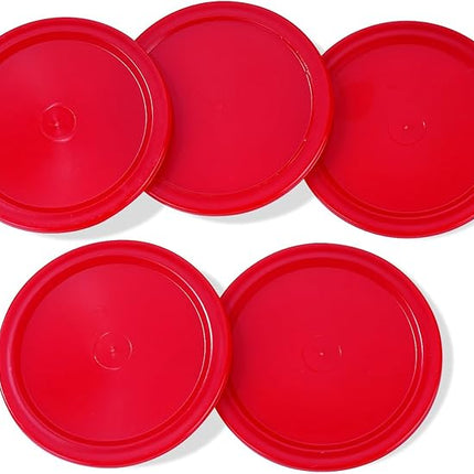 Pack of 5 Red 2-inch Mini Air Hockey Table Pucks