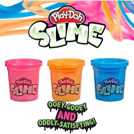 Play-Doh Brand Slime 3 Pack of Non-Toxic Slime - Blue, Metallic Orange, & Metallic Pink