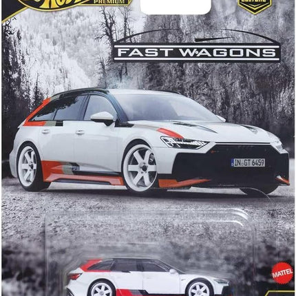 Hot Wheels Premium Car Culture Fast Wagons 1:64 Scale Die-Cast Audi RS 6 Avant Collectible Vehicle with Real Riders Tires & Metal/Metal Body & Chassis
