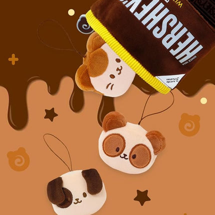 Anirollz x Hershey Milk Chocolate Snack Bag Mini Plush Set – Kawaii Collectible Plush Toys – Pandaroll, Kittiroll & Puppiroll