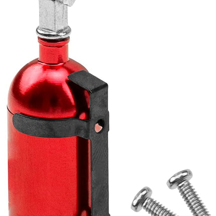 2Pack Vgoohobby Simulation Nitrogen Bottle Decoration Part Accessory Compatible with Traxxas TRX4 Axial SCX10 RC4WD Tamiya CC01 D90 90046 1/10 RC Crawler (Red)