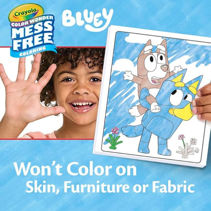 Crayola Color Wonder Bluey Activity Kit, Mess Free Coloring for Toddlers, Holiday & Christmas Gifts for Kids, Art Set for Kids, Plane Essential, Bluey Toys, 3+