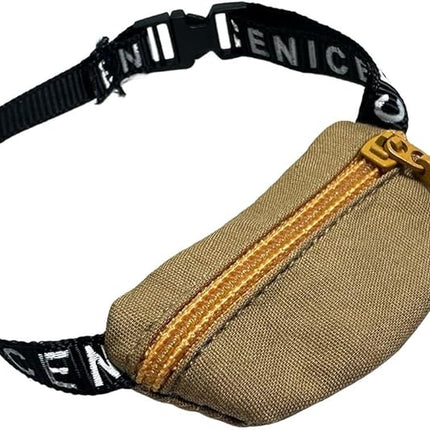 3pcs Doll Accessories Set Included Mini Glasses, Shoulder Bag and Canvas Shoes, Dress Up Accessories Replacement for 17cm Doll, Mini Costume Supplies for 6.7in Figures (Set of Brown)