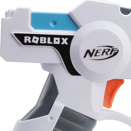 Nerf Roblox Strucid: Boom Strike Dart Blaster, Pull-Down Priming Handle, 2 Elite Darts, Code to Unlock in-Game Virtual Item, White