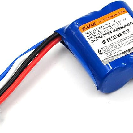 (4-Pack) 7.4V 600mAh Li-ion Battery with SM-4P Plug and USB Charger for UDI001 UDI008 RC Boats, Compatible with URGENEX Remote Control Watercraft Models