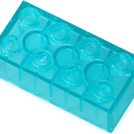 Feleph 320 Pieces Transparent Light Blue 2x4 Bricks Parts Building kit Creative Play Set Blocks Basic Toy Accessories Compatible with 3001 Major Brands