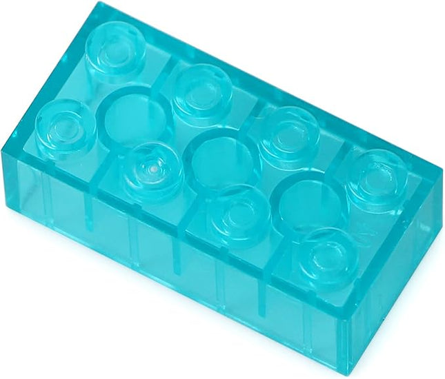 Feleph 320 Pieces Transparent Light Blue 2x4 Bricks Parts Building kit Creative Play Set Blocks Basic Toy Accessories Compatible with 3001 Major Brands