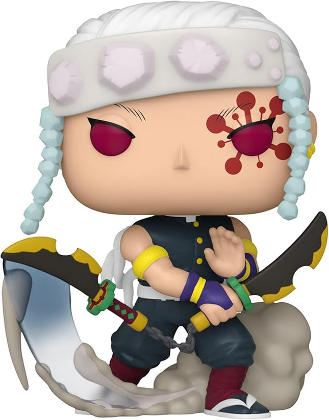 Funko POP! Animation: Demon Slayer - Tengen Uzui - 1/6 Odds for Rare Chase Variant - Metallic - Collectable Vinyl Figure - Gift Idea - Official Merchandise - for Kids & Adults - Anime Fans