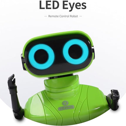 GILOBABY Remote Control Robot Toy for Kids 3-5 Years, Flashing LED Eyes, Dancing and Flexible Moves, Auto Demo Mode, Gift for Boys (Green)