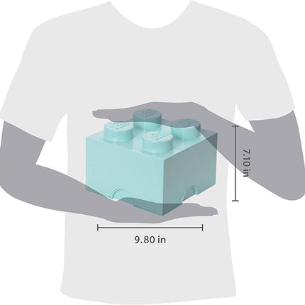 Room Copenhagen 40030642 LEGO Storage Brick, 4 Knobs, Aqua Light Blue