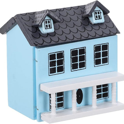 Toyvian Miniature Wooden Dollhouse Kit - Christmas Village Houses & Tiny Toy House Model