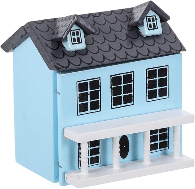 Toyvian Miniature Wooden Dollhouse Kit - Christmas Village Houses & Tiny Toy House Model