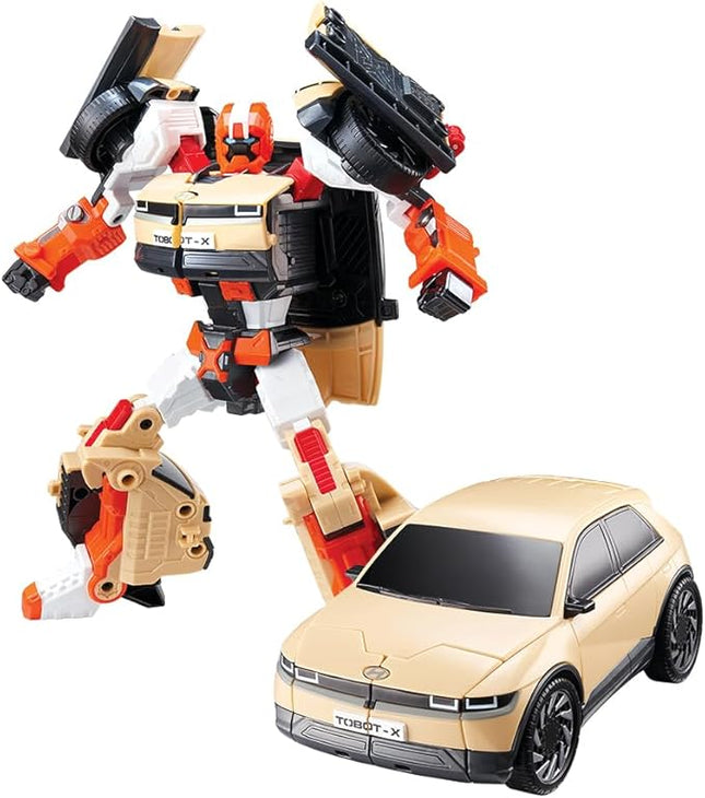 New TOBOT, TOBOT X, Youngtoys Transforming Collectible Vehicle to Robot, Heroes Animation Character Toys for Kids 3 and up Transform Toys Cars, Large Size 9-inch