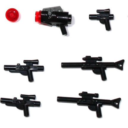 LEGO Star Wars Accessory and Weapons Pack - 8 Lightsabers, 8 Blasters, 2 Display Stands and More