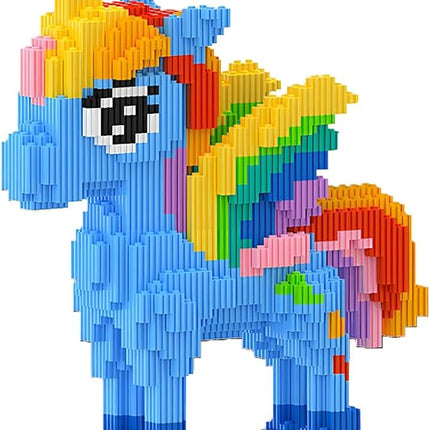 Bule Unicom Building Blocks，Kids Building Toys Set (3500 PCS) Gifts for Adults and Kids