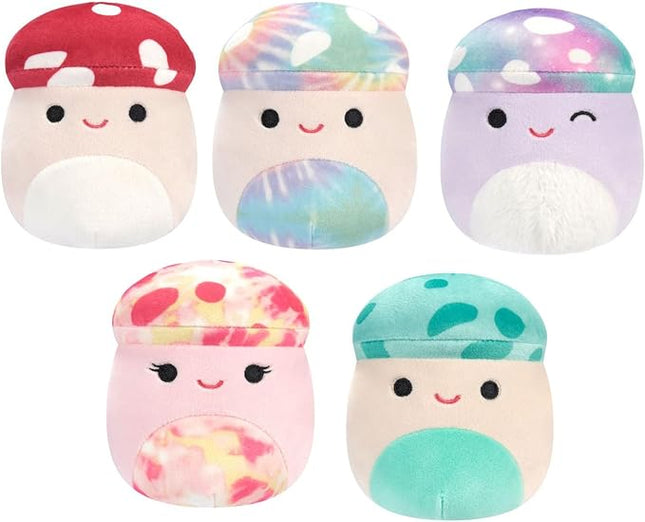 Squishmallows Original 5in Mushroom 5-Pack - Ultrasoft Official Jazwares Plush (Little)