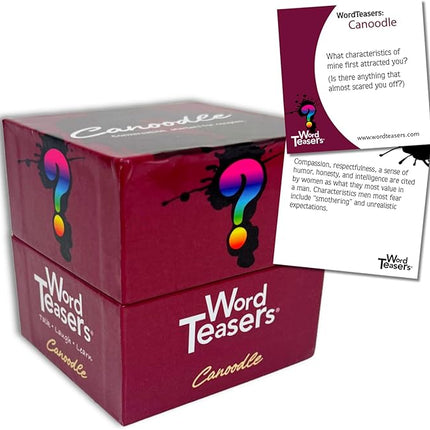 ? WORD TEASERS Canoodle Couples Conversation Cards – Couple Game for Adults Date Night – 150 Relationship Building Question Cards