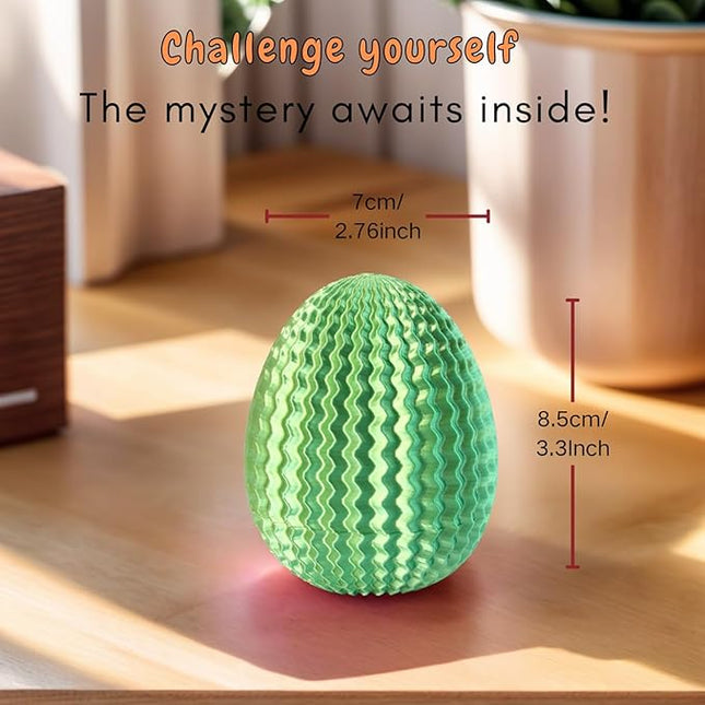 Egg-Shaped Maze Gift Box - Money Box for Cash Gifts, Puzzle Box for Boys & Girls, Easter Gift Box with Hidden Compartments, Easter Present for Birthdays & Special Occasions (Yellow-Green Gradient)