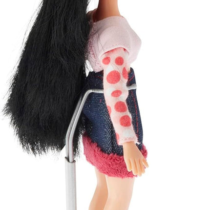 Plymor DSP-5125S Silver Adjustable Doll Stand, fits 10, 11, and 12 inch Slim Waist Dolls, Waist is 1.125" - 1.5" wide, 3.25" - 4" around, Pack of 6