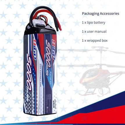 Not Yet SIGP 5S Lipo Battery 5000mAh 18.5V 80C Soft Pack for RC Helicopter Airplane FPV Drone Quadcopter Racing Hobby