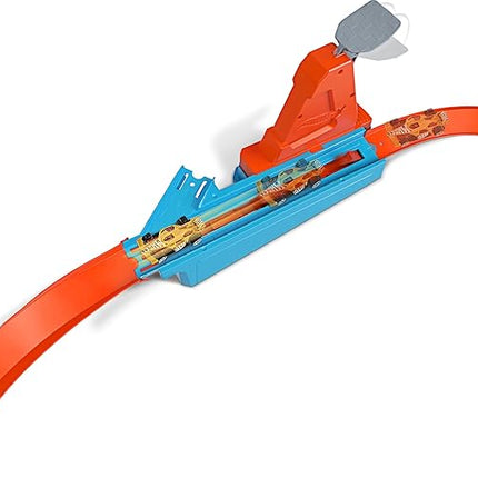 Hot Wheels Toy Car Track Set, Rapid Raceway Champion, Multi-Car Launcher, Connects to Other Sets, Includes 1:64 Scale Car