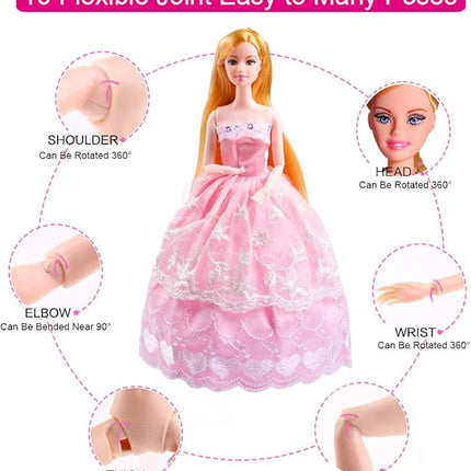 UCanaan Girl Doll and Closet Set with Doll Clothes and Accessories Items Including Fashion Dolls, Dressand Many Other Accessories (Refer Picture Shows)，Best Gitfs for Girls Christmas Birthday