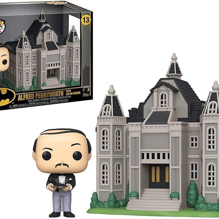 Funko Pop! Town: Batman 80th - Wayne Manor with Alfred Pennyworth Vinyl Figure, Multicolor (45524), 3.75 inches