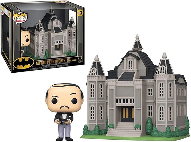 Funko Pop! Town: Batman 80th - Wayne Manor with Alfred Pennyworth Vinyl Figure, Multicolor (45524), 3.75 inches